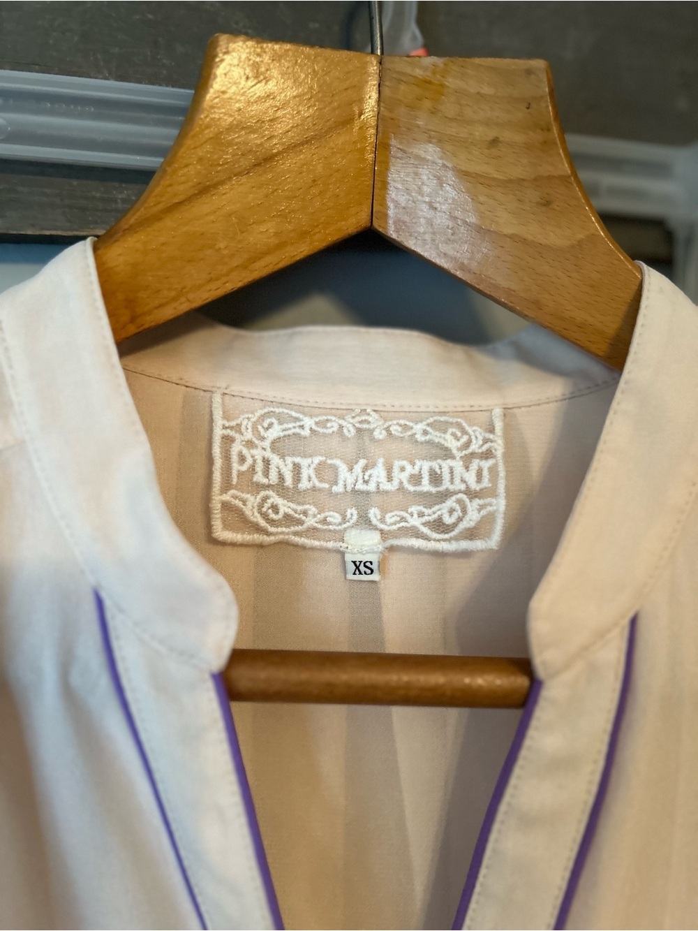 ✌️4 for $20✌️ Pink martini Shirt Dress with Contrast Piping in Light Beige - Picture 14 of 15